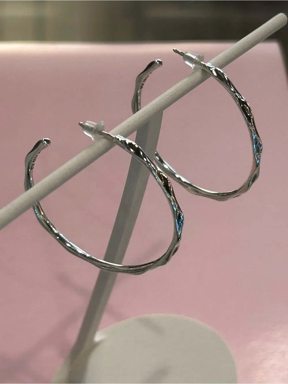 RETIRED Ripple Hoop Earrings
